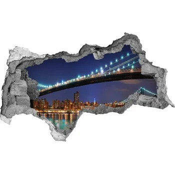 Fototapeta Fototapeta díra na zeď 3D Manhattan New York