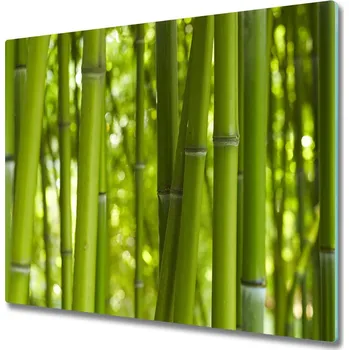 Kuchyňské prkénko Skleněná krájecí deska bambus 60x52 cm