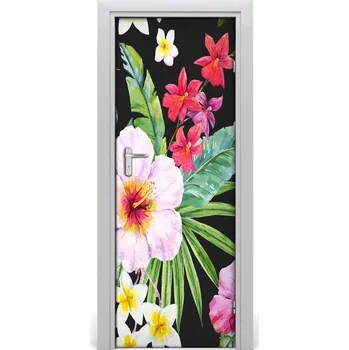 Fototapeta Samolepící fototapeta na dveře havajský vzor 85x205 cm