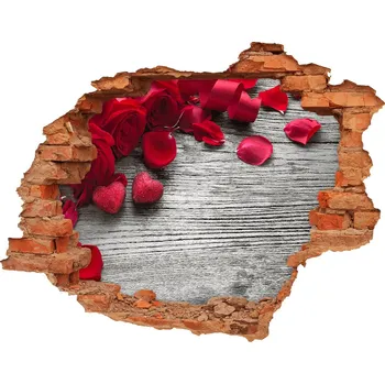 Fototapeta Nálepka 3D díra samolepící Červené růže