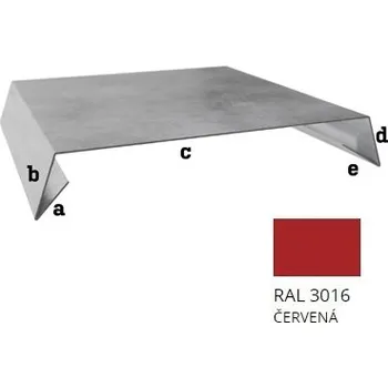 okap BLIX Hliník tl. 0,6 mm Oplechování atiky r.š. 333 RAL 3016 červená