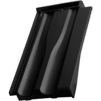 Střešní krytina TONDACH Renoton 11 (Hranice 11) posuvná taška Okrajová taška pravá Černá engoba