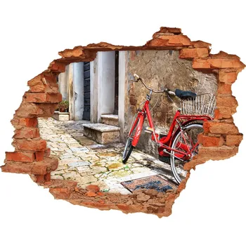 Fototapeta Díra 3D foto tapeta nálepka Červené kolo