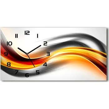 Hodiny Skleněné hodiny na stěnu Abstrakce vlny