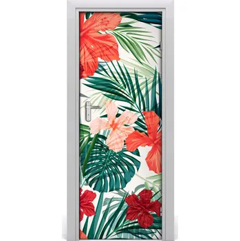 Fototapeta Samolepící fototapeta na dveře havajské květiny 75x205 cm