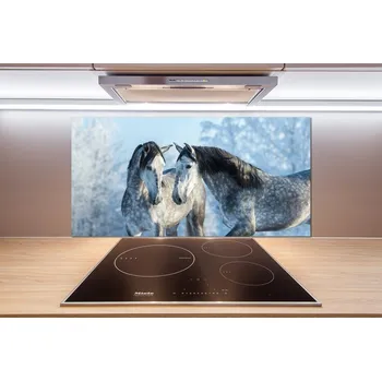 Obklad Panel do kuchyně Zima šedý kůň