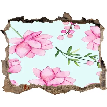 Fototapeta Nálepka 3D díra na zeď Květy a jahody