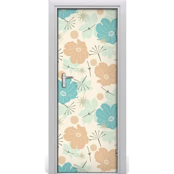 Fototapeta Samolepící fototapeta na dveře květinový vzor 95x205 cm