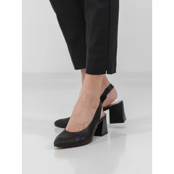 Dámské lodičky Guero dámské kožené lodičky s volnou patou 0250-9329 černé Velikost: 40