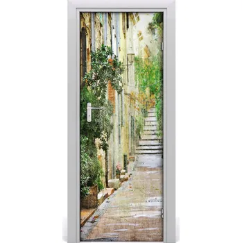 Fototapeta Fototapeta samolepící na dveře italské uličky 85x205 cm