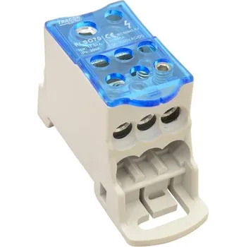 svorka Tracon FLSO70 Odbočná svorka, s výklopným ochranným krytem 1×70(50)mm2 / 6×25(16)mm2, 1000VAC/DC, 160A (Tracon FLSO70)