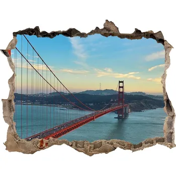 Fototapeta Fototapeta díra na zeď 3D Most San Francisco