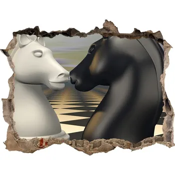 Fototapeta Samolepící díra na stěnu Šachy koňě