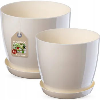Květináč Květináč plast béžový Kadax 20 cm x 20 cm x 18 cm