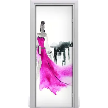 Fototapeta Samolepící fototapeta na dveře Ilustrace móda 95x205 cm