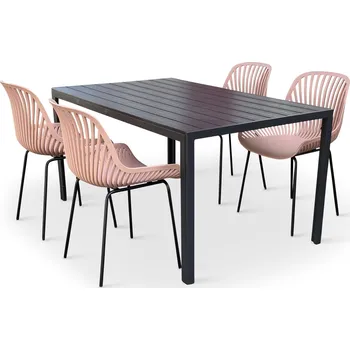 Zahradní sestava Nábytek Texim Moderní zahradní set - Viking L + 4x židle GABY růžová