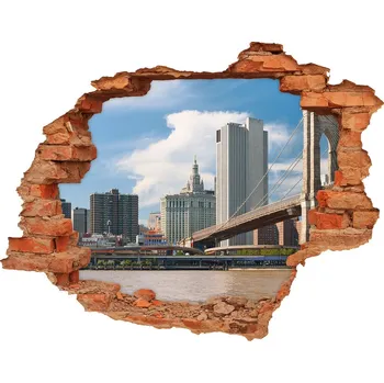 Fototapeta Fototapeta díra na zeď 3D Brooklynský most