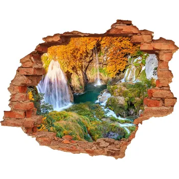 Fototapeta Samolepící díra na stěnu Vodopád podzim