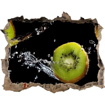Fototapeta Nálepka 3D díra na zeď samolepící Kiwi a voda