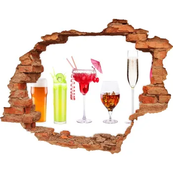 Fototapeta Nálepka 3D díra na zeď Drinky