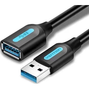 Datový kabel Vention USB 3.0 Male to Female Extension Cable 0.5m Black