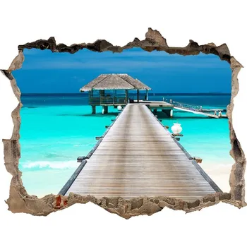 Fototapeta Nálepka fototapeta 3D výhled Dřevěné molo