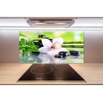 Obklad Skleněný panel do kuchynské linky Orchidej