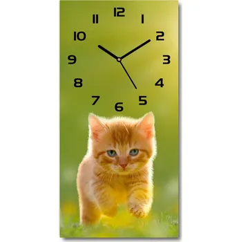 Hodiny Moderní hodiny nástěnné Červená kočka
