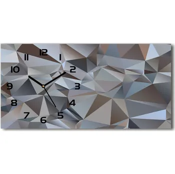 Hodiny Skleněné hodiny na stěnu Abstrakce trojúhelníky