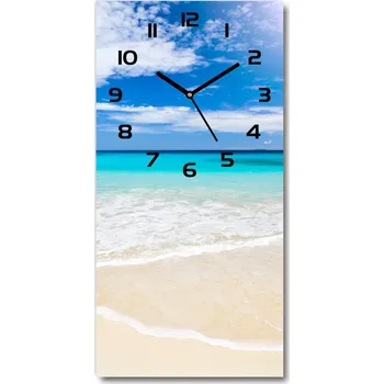 Hodiny Nástěnné hodiny tiché Tropická pláž