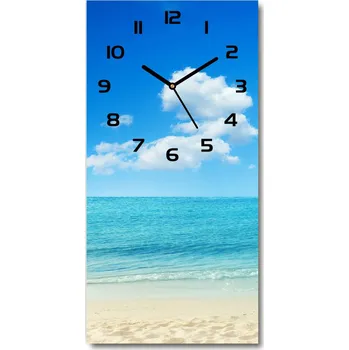 Hodiny Nástěnné hodiny tiché Tropická pláž