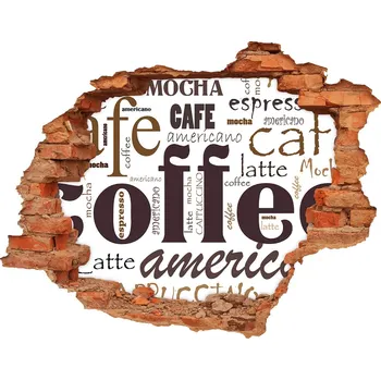 Fototapeta Fototapeta díra na zeď Káva