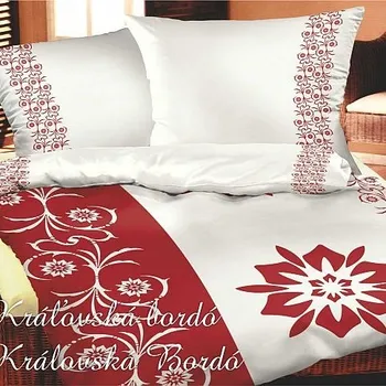 Povlečení Povlečení Královská bordo Bavlněný satén 1ks 140x200 cm plus 1ks 70x90 cm