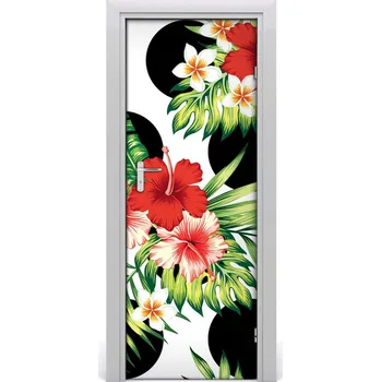 Fototapeta Samolepící fototapeta na dveře havajský vzor 85x205 cm