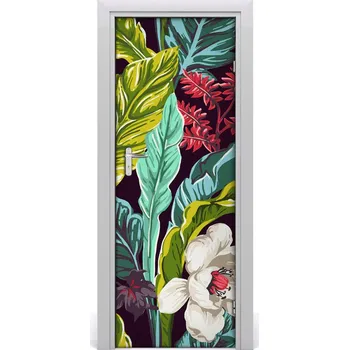Fototapeta Samolepící fototapeta na dveře tropické květiny 85x205 cm