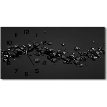 Hodiny Skleněné hodiny na stěnu tiché Abstrakce 3D