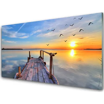 Obraz Obraz na skle Moře Most Architektura 125x50 cm 2 Přívěsky