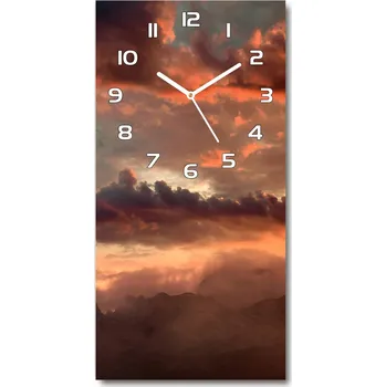 Hodiny Nástěnné hodiny Západ slunce hory