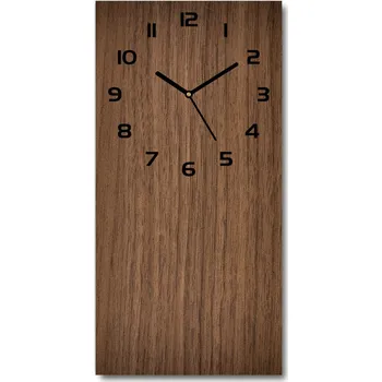 Hodiny Nástěnné skleněné hodiny Dřevěné pozadí