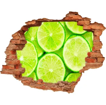 Fototapeta Nálepka 3D díra beton Limetky