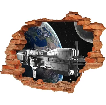 Fototapeta Foto fotografie díra na zeď Vesmírná loď
