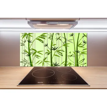 Obklad Skleněný panel do kuchyně Bambus