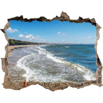 Fototapeta Díra 3D ve zdi na stěnu Baltské moře