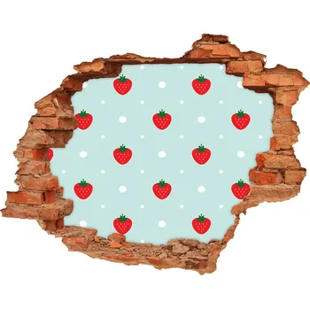 Fototapeta Díra 3D fototapeta nálepka Ikony jahod