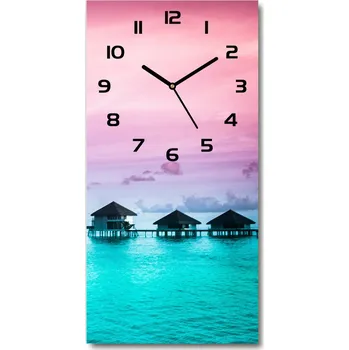Hodiny Nástěnné hodiny Bungalovy na vodě