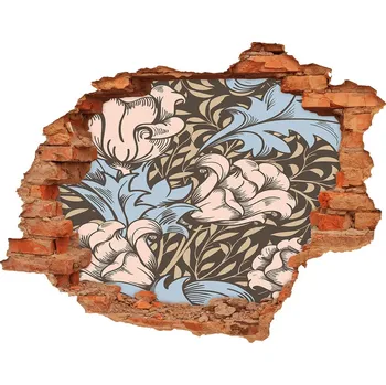 Fototapeta Nálepka 3D díra na zeď Květinový vzor