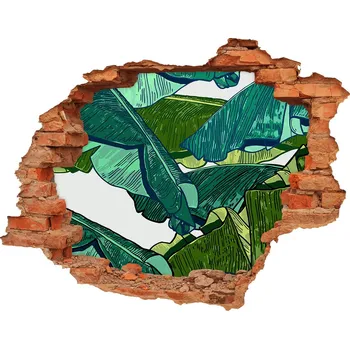 Fototapeta Fototapeta díra na zeď 3D Listí banánovníku