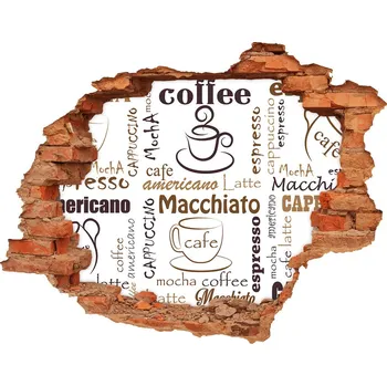 Fototapeta Fototapeta díra na zeď Káva