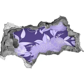 Fototapeta Nálepka 3D díra na zeď Květinový vzor