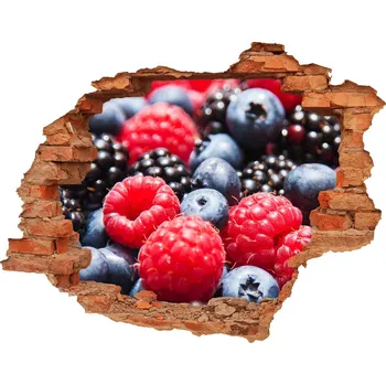 Fototapeta Nálepka 3D díra na zeď Lesní ovoce